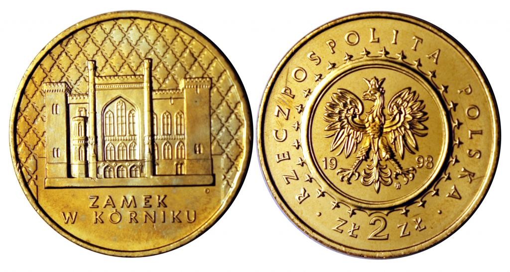 2 zł Zamek w Kórniku 1998