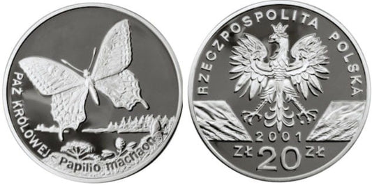 20 zł Paź królowej (łac. Papilio machaon) 2001