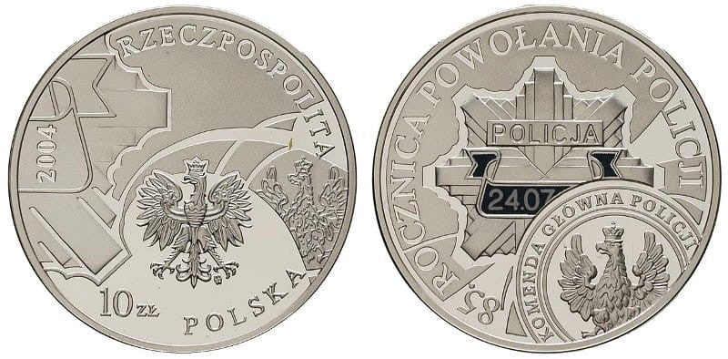 10 zł 85-lecie Policji 2004