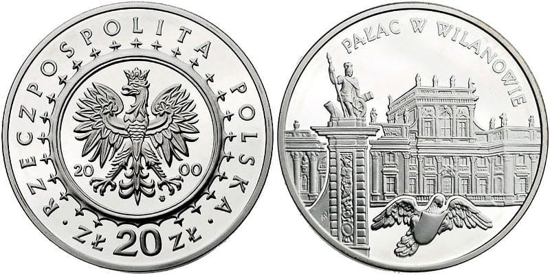 20 zł Pałac w Wilanowie 2000