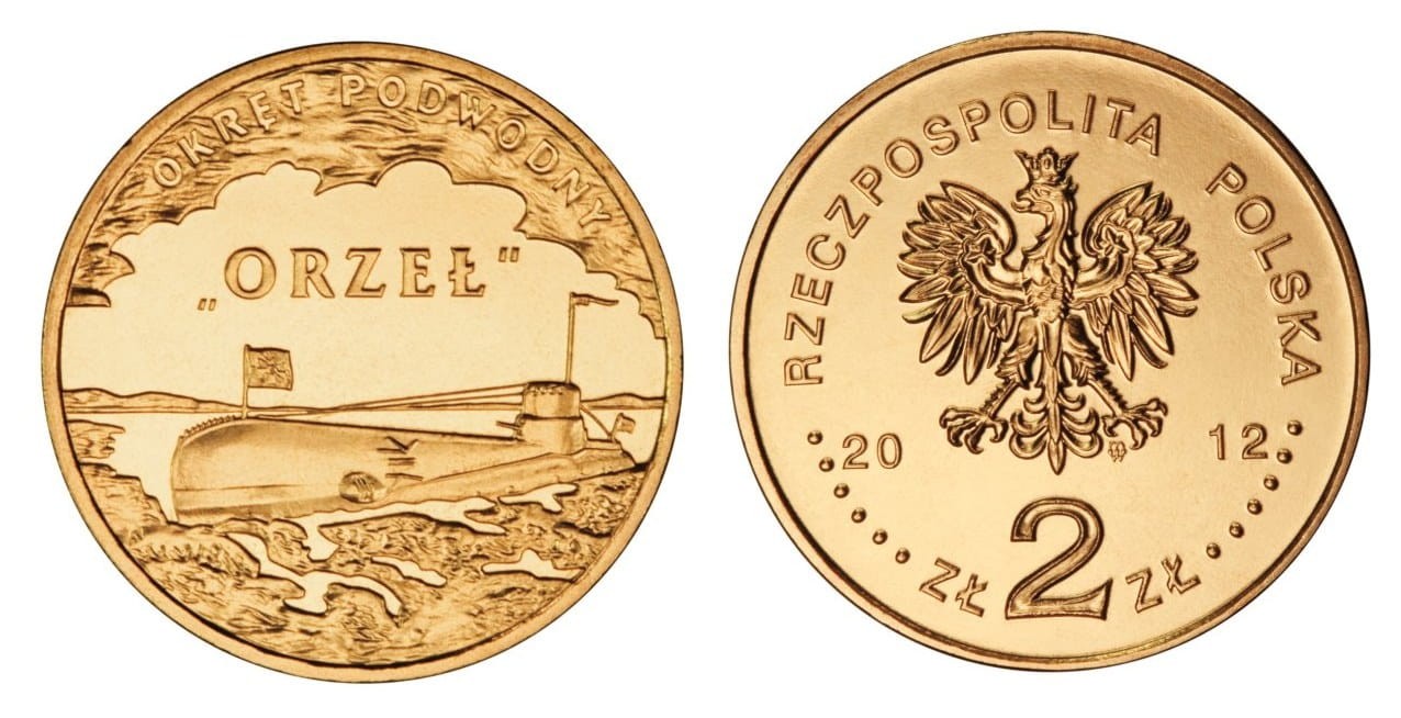 2 zł Polskie okręty: ORP Orzeł 2012