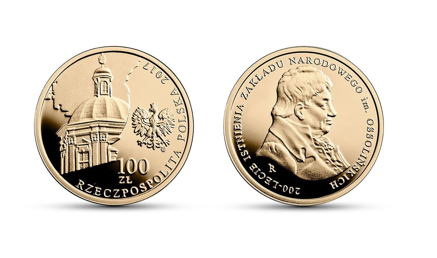 100 zł 200-lecie Zakładu im. Ossolińskich 2017