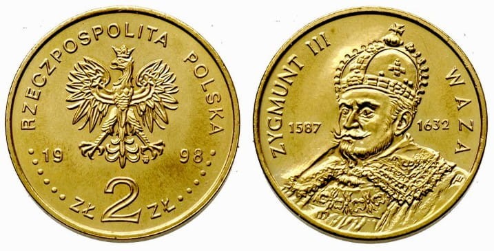 2 zł Zygmunt III Waza 1998