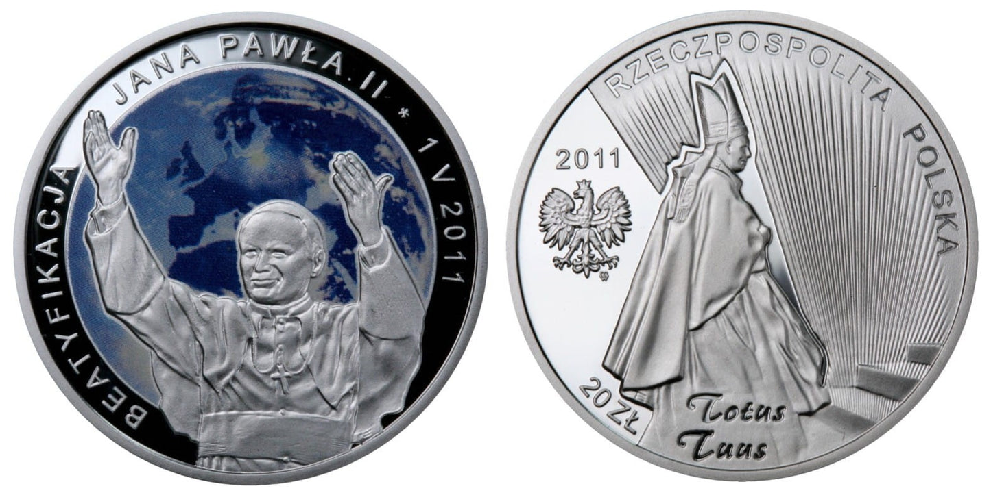 20 zł Beatyfikacja Jana Pawła II – 1 V 2011