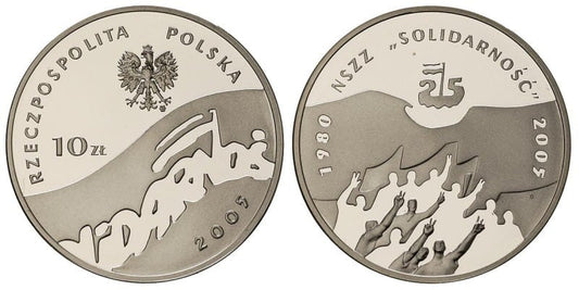 10 zł 25-lecie Solidarności 2005