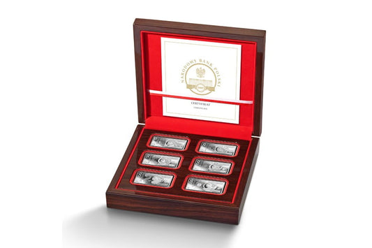 Polskie banknoty obiegowe 6 x Ag.999 2022