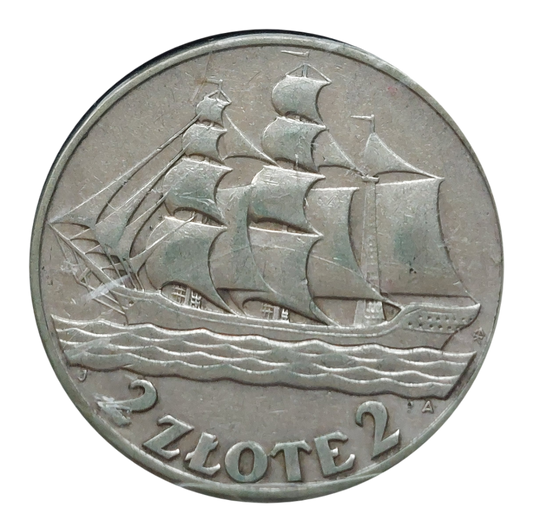 2 złote Żaglowiec 1936