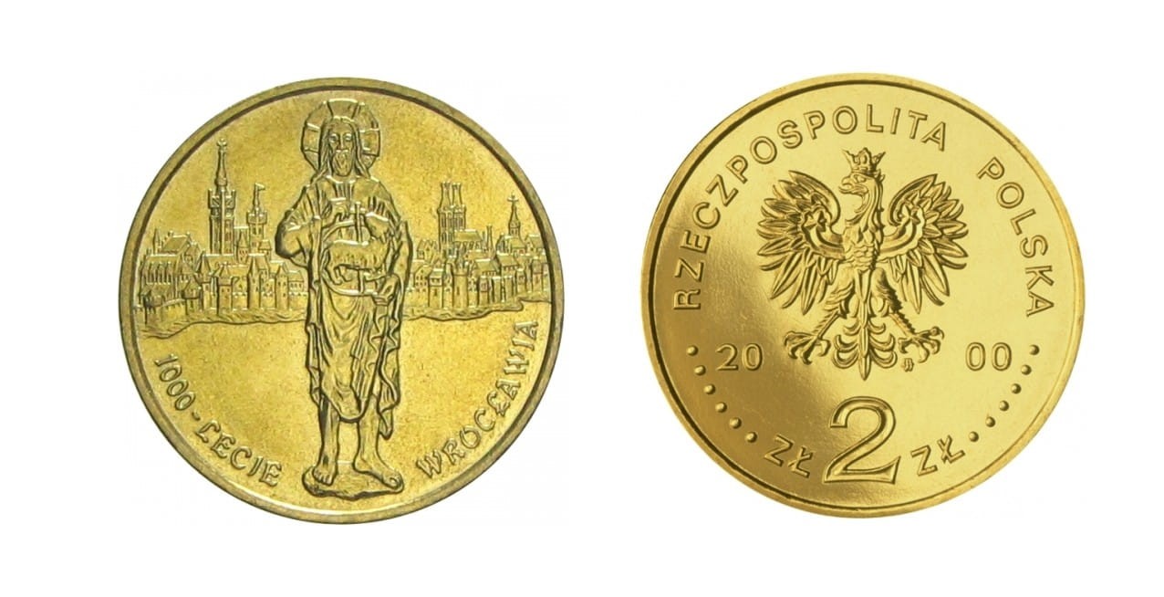 2 zł 1000-lecie Wrocławia 2000