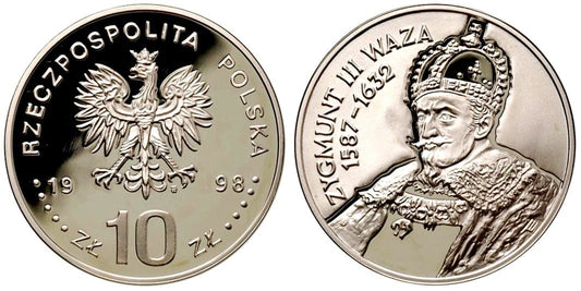 10 zł Zygmunt III Waza popiersie 1998