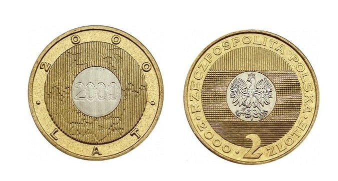 2 zł Rok 2000