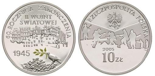 10 zł Zakończenie II Wojny Światowej 2005