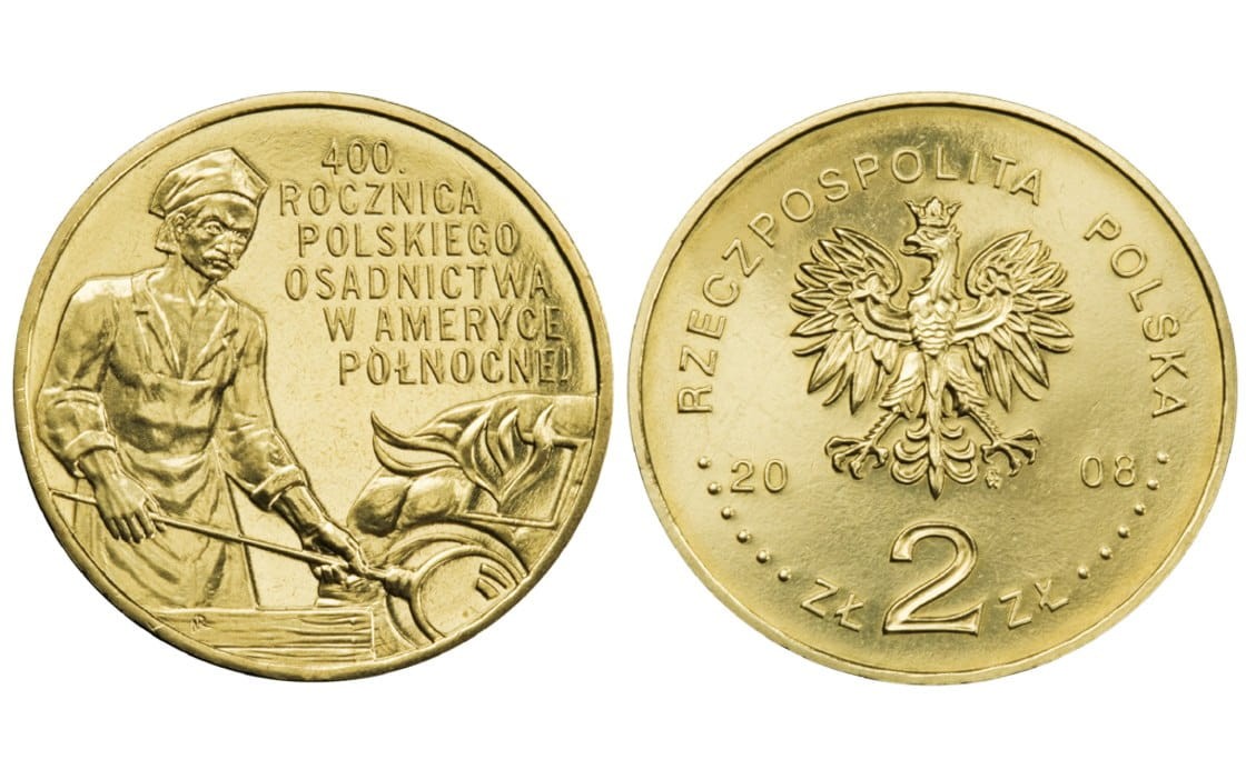 2 zł 400 lat osadnictwa w Ameryce 2008