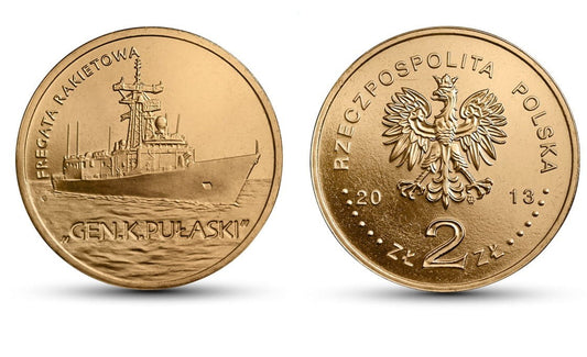 2 zł Fregata rakietowa Gen. K. Pułaski 2013