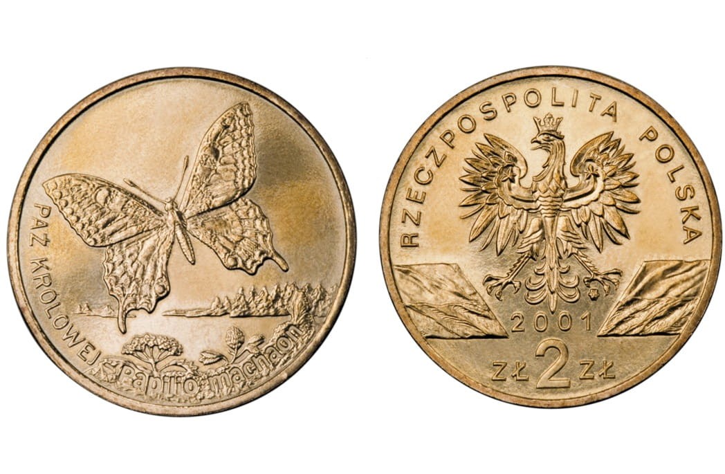 2 zł Motyl - Paź królowej (łac. Papilio machaon) 2001