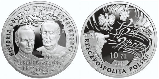 10 zł Jeremi Przybora, Jerzy Wasowski 2011