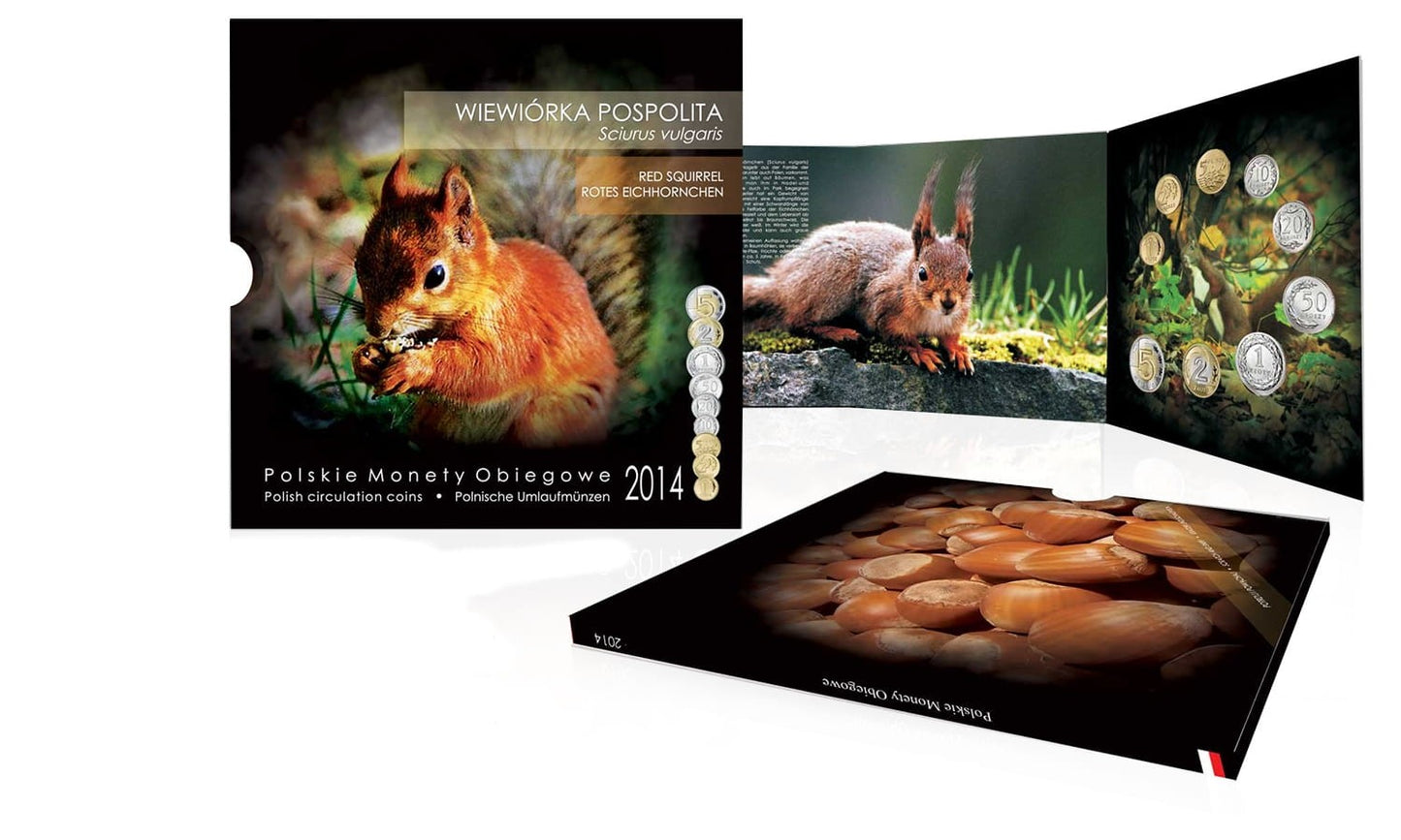 Polskie monety obiegowe  Wiewiórka x 9 2014
