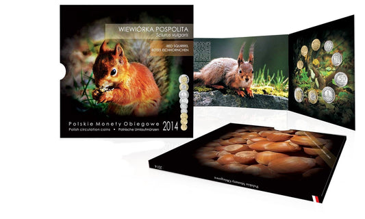 Polskie monety obiegowe  Wiewiórka x 9 2014