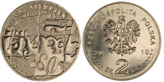 2 zł Polski Sierpień 1980 2010