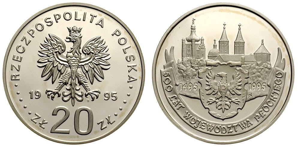 20 zł 500 lat województwa płockiego 1995