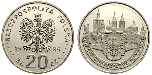 20 zł 500 lat województwa płockiego 1995