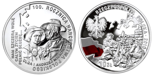 10 zł 100. rocznica Harcerstwa Polskiego 2010