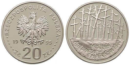 20 zł Katyń, Miednoje, Charków 1995