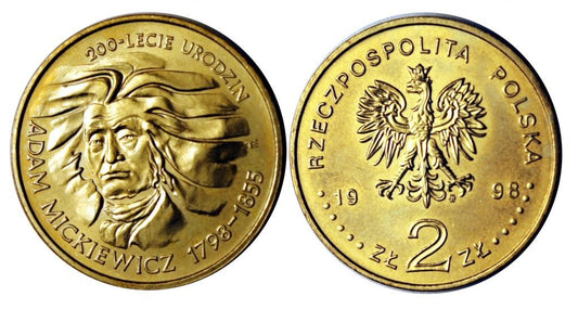 2 zł Adam Mickiewicz 1998