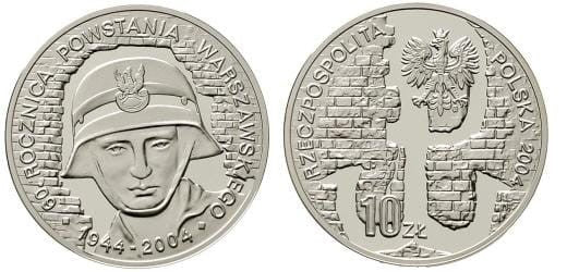 10 zł 60. rocznica Powstania Warszawskiego 2004