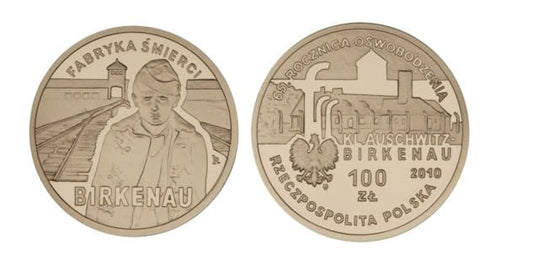100 zł 65. rocznica oswobodzenia KL Auschwitz-Birkenau 2010