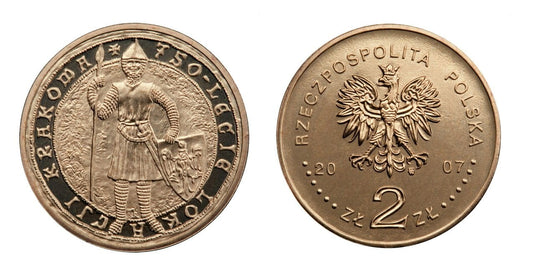 2 zł 750-lecie lokacji Krakowa 2007