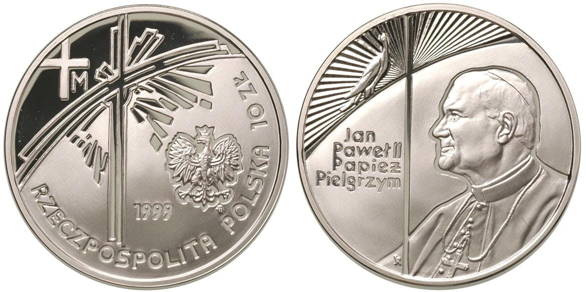 10 zł Jan Paweł II Papież Pielgrzym 1999