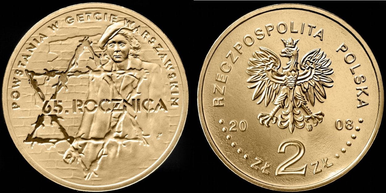 2 zł 65. rocznica powstania w getcie warszawskim 2008