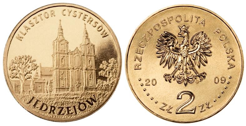 2 zł Jędrzejów - Klasztor Cystersów 2009