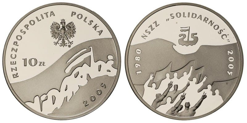 10 zł 25-lecie Solidarności 2005