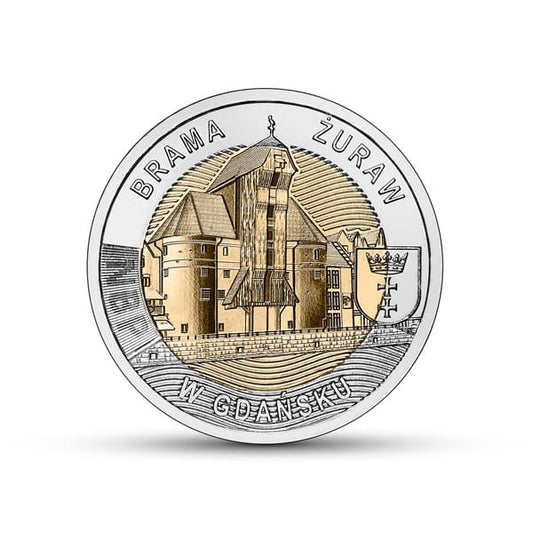 5 zł Brama Żuraw w Gdańsku 2021 nr 13