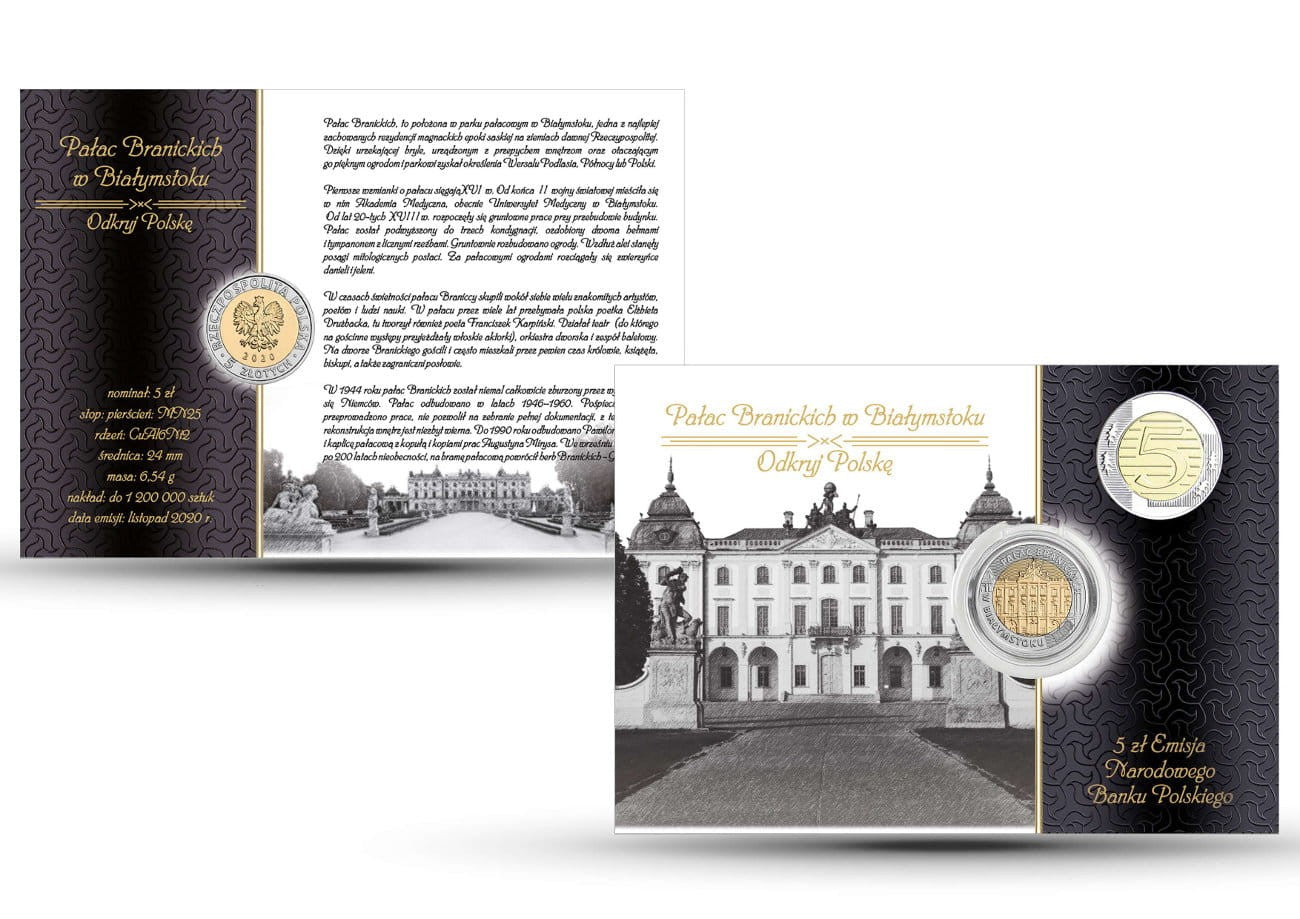 5 zł Pałac Branickich 2020 nr 12 blister